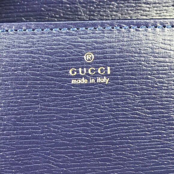 GUCCI Navy Horsebit Wallet - Picture 14 of 16